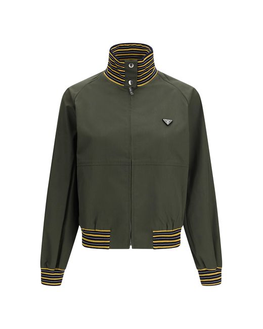 Prada Green Technical Canvas Blouson