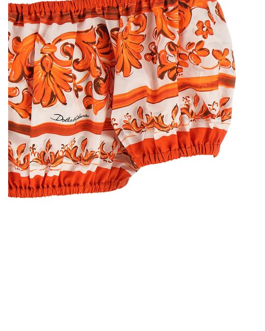 Dolce & Gabbana Orange Cotton Blouse