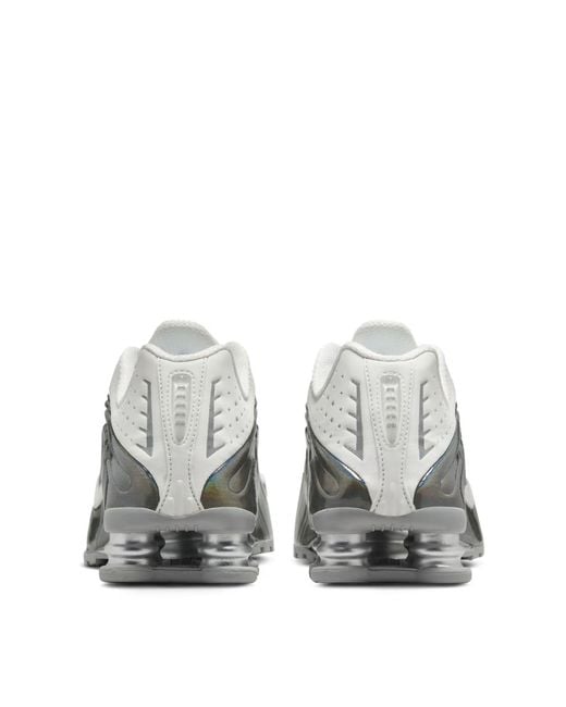Nike Gray Shox R4 Iridescent Sneakers Shoes