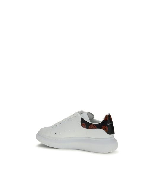 McQueen White Calf Leather Bos Taurus Low Top Sneakers for men