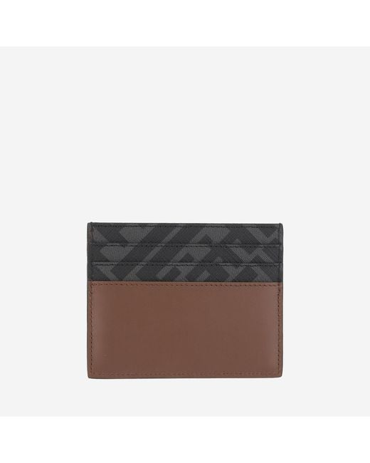 Fendi Black Card Holder Leather Wallets & Cardholders for men