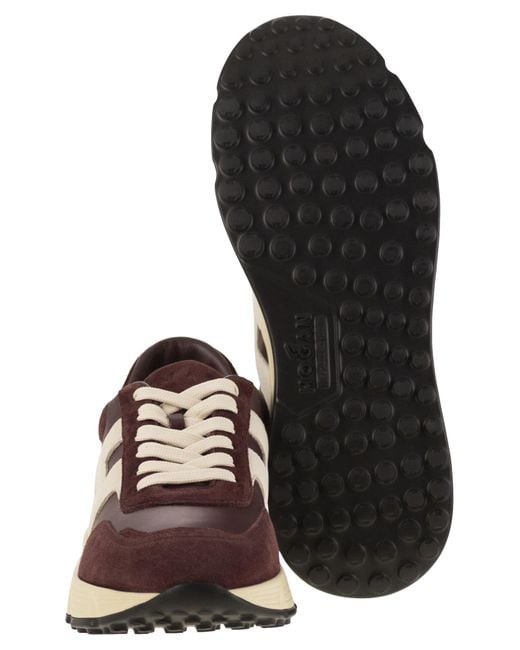 Hogan Brown Hyperlight Suede Trainers for men