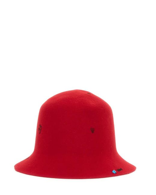 SUPERDUPER Red Freya Hat for men