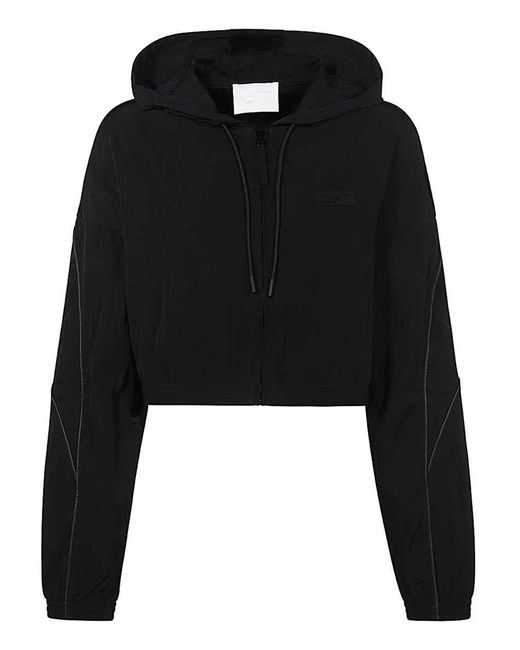 Reebok Black Hooded Nylon Jacket