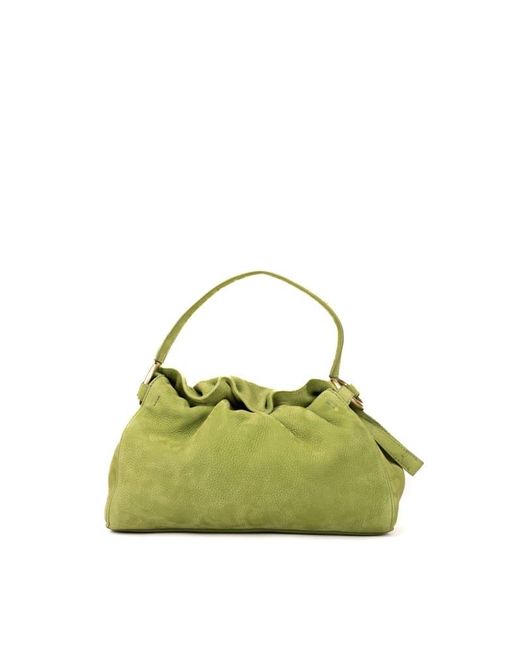 Orciani Green Puffy Nabucco Ball Bag In Leather