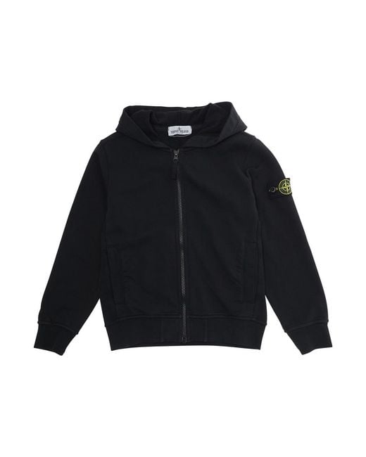 Stone Island Blue Kids Hoodie Cotton Hoods & Sweatshirts for men
