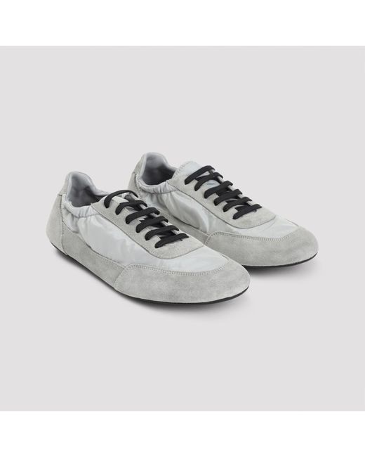 Prada White Collapse Sneakers