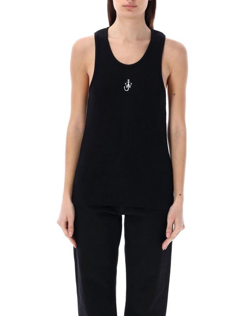 J.W. Anderson Black Logo Tank Top