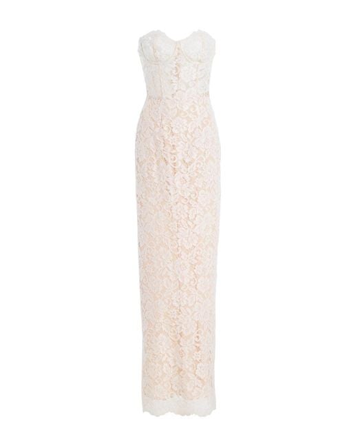 Monique Lhuillier White Dress Peony Lace
