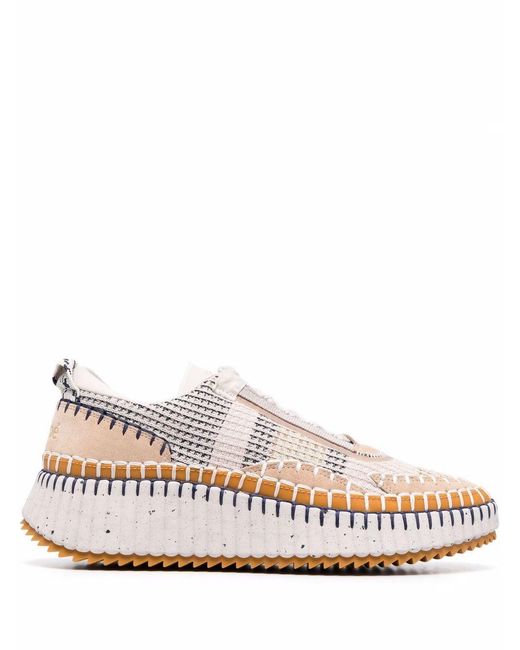 Chloé Pink Fabric Nama Sneakers