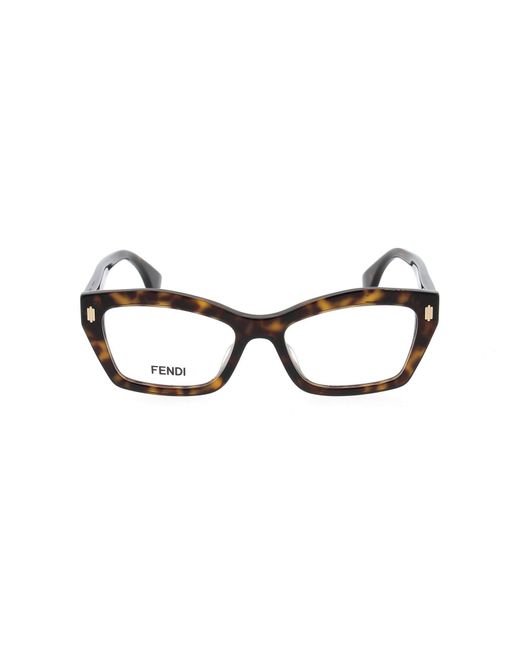 Fendi Black Square Frame Glasses