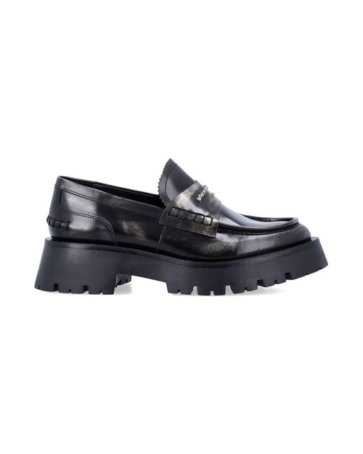 Alexander Wang Black Two-Tone Leather Loafers