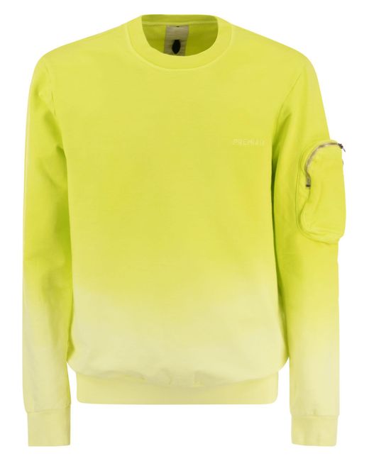 Premiata Yellow Crew-Neck Sweatshirt With Logo for men