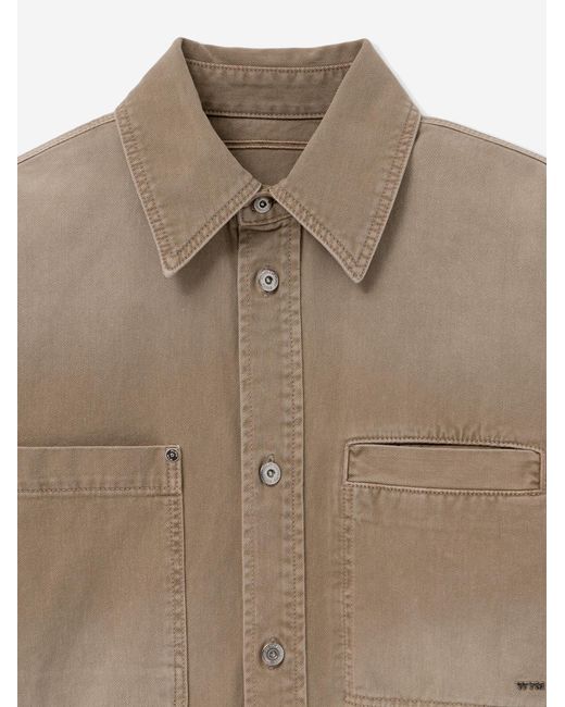 Wooyoungmi Natural Cotton Shirt With Logo for men