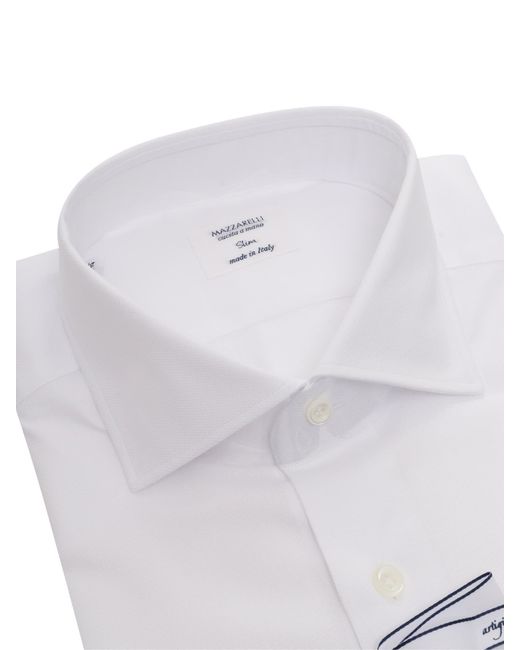 Mazzarelli White Camicia for men
