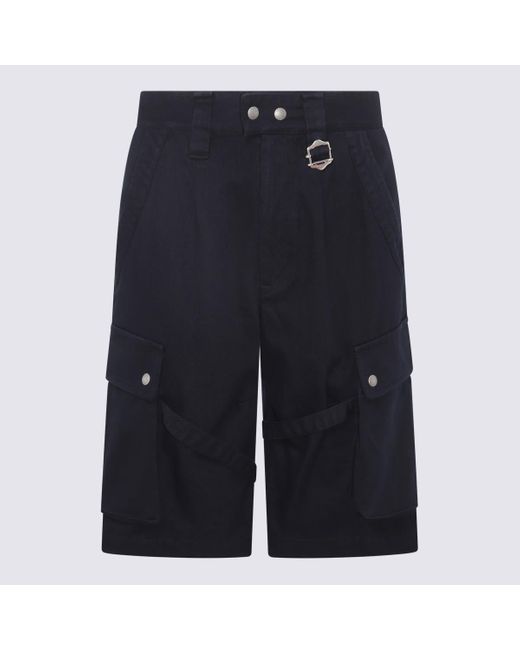 Isabel Marant Blue Cotton Cargo Shorts for men