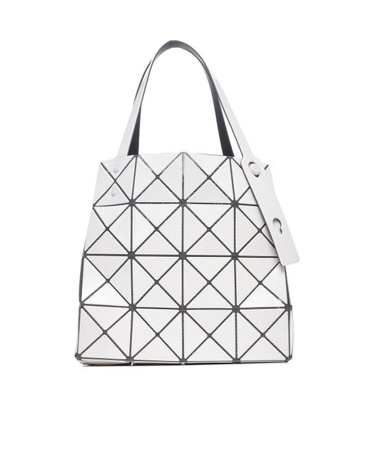 Issey Miyake White Carat Open Top Shoulder Bag