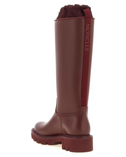 Moncler Red Pvc Over The Knee Shoe