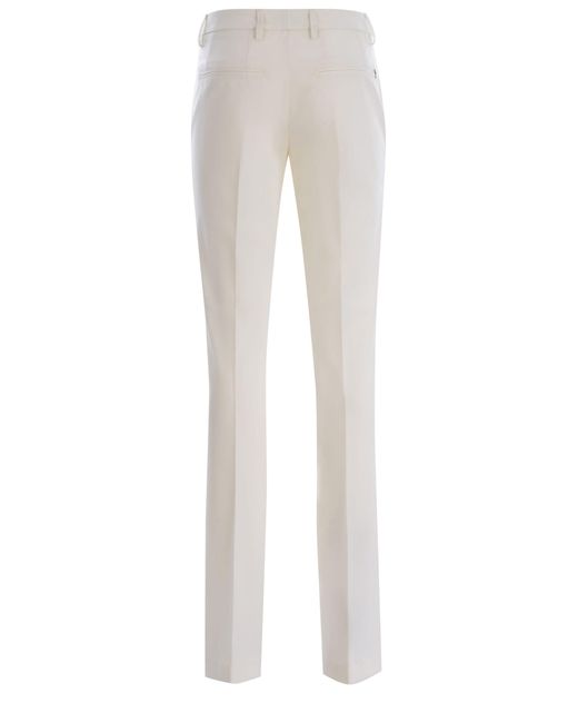 Dondup White Trousers Lexi Made Of Cool Wool