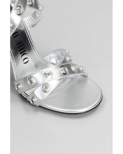 The Attico White Cosmo Sandals