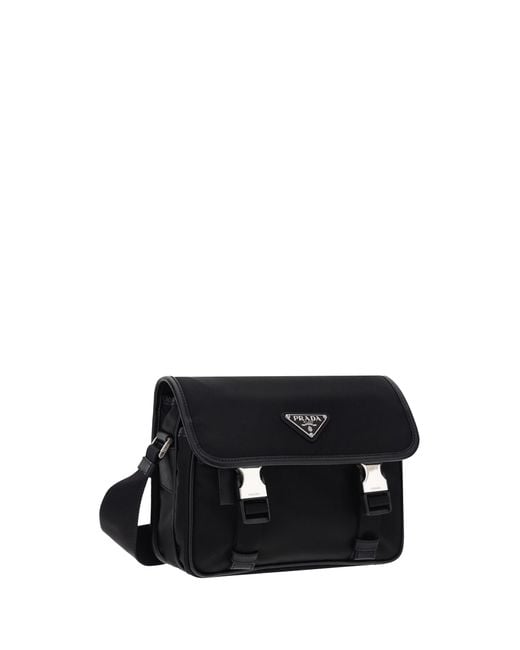 Prada Black Shoulder Bag Polyamide for men