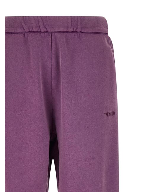 The Attico Purple Logo Joggers