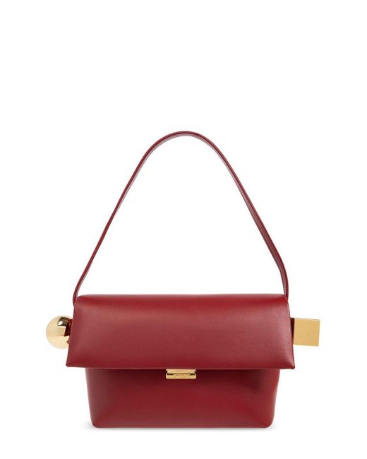 Jacquemus Red Shoulder Bag Le Rond Carre