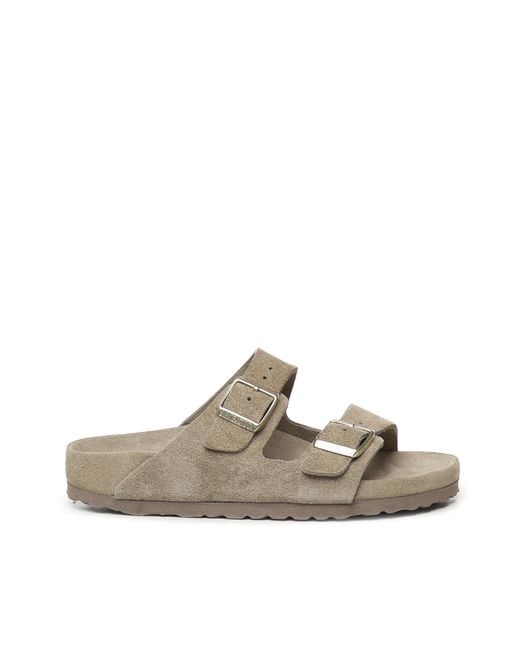 Birkenstock White Sandals Suede