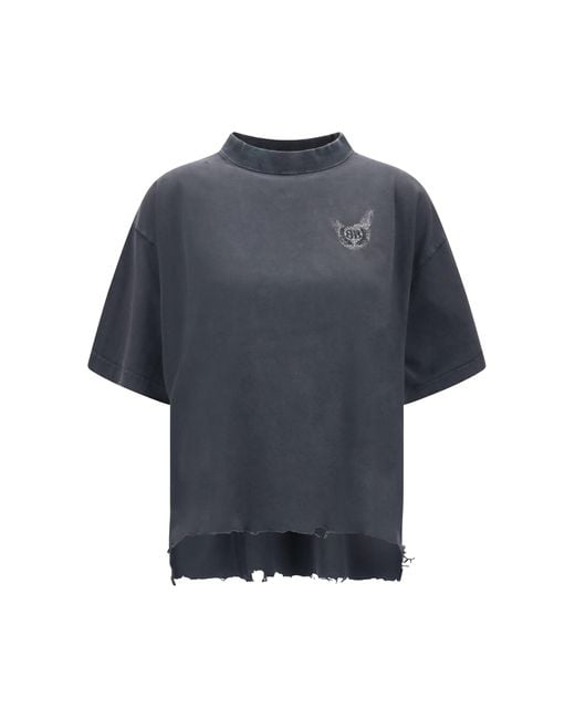 Balenciaga Blue Cropped T-Shirt