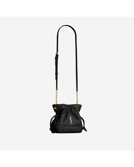 Saint Laurent Black Mini Pochette Jamie Leather Shoulder Bags