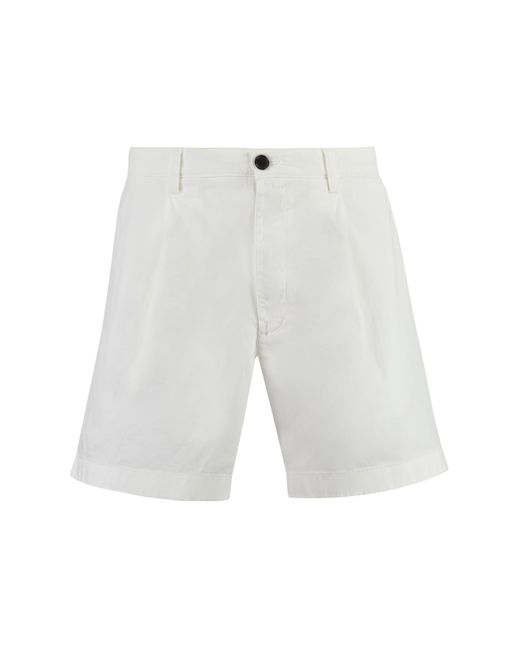 Department 5 White Cotton Bermuda Shorts for men