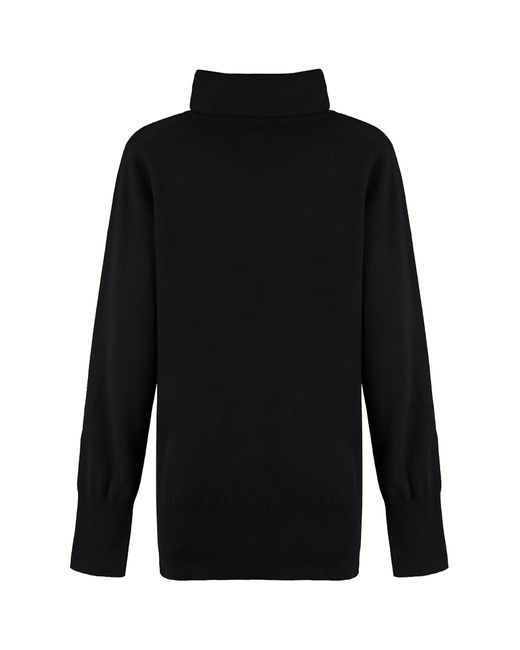 Malo Black Cashmere Turtleneck Sweater