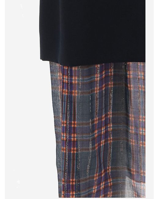 Dries Van Noten Blue Skirt Polyester