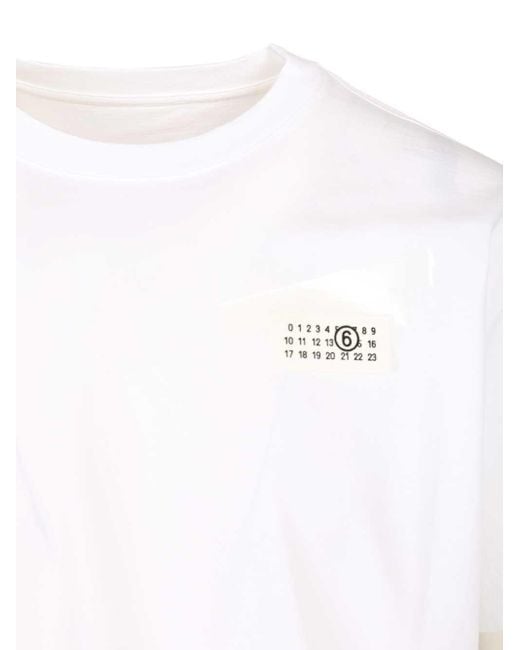 MM6 by Maison Martin Margiela White Trompe T-Shirt for men