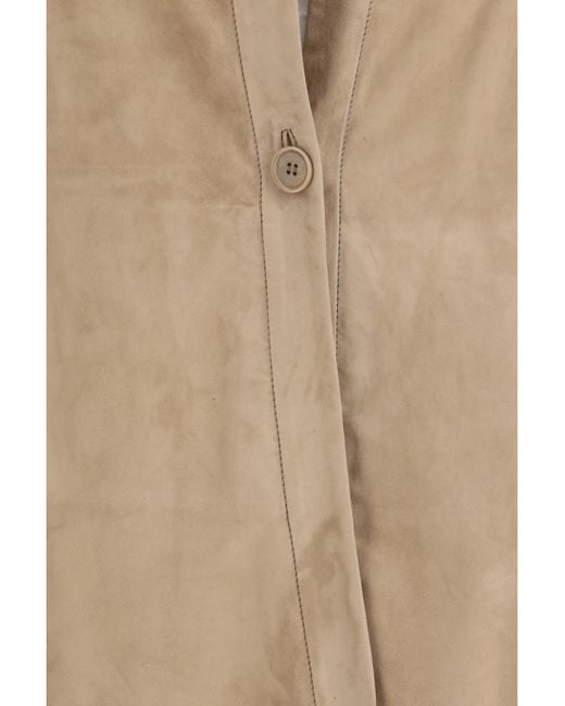 Salvatore Santoro Natural Suede Shirt Lamb Ovis Aries