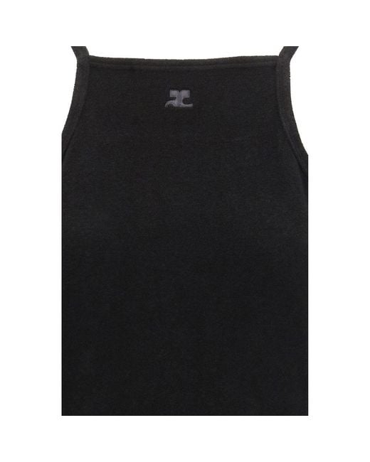 Courreges Black Viscose Casual Dress