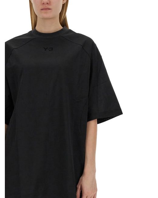 Y-3 Black T-Shirt Dress