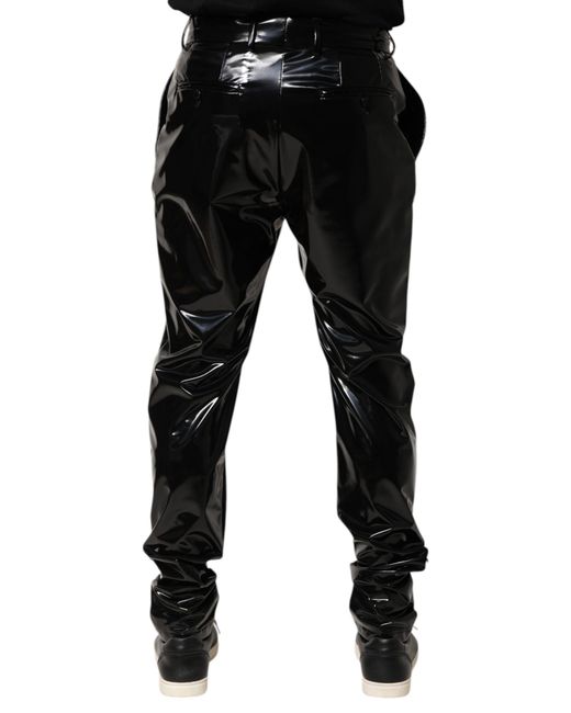 Dolce & Gabbana Black Pvc Slim Pants for men