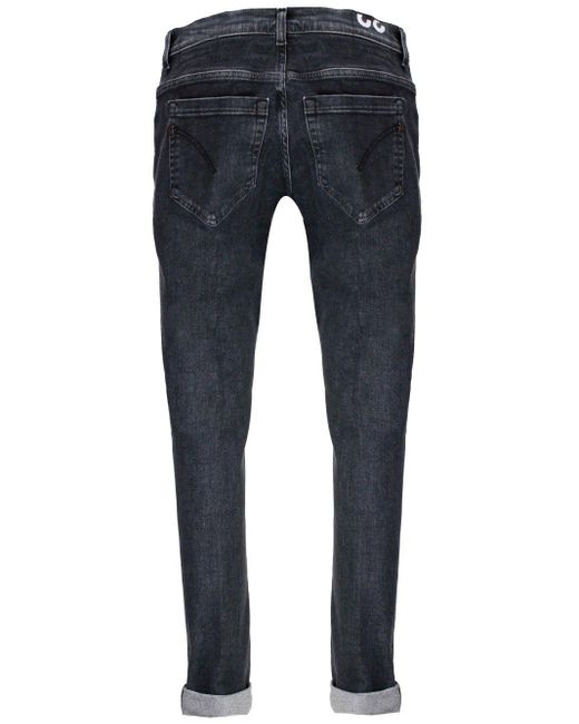 Dondup Blue Turn-Up Cuffs Stretched Jeans for men