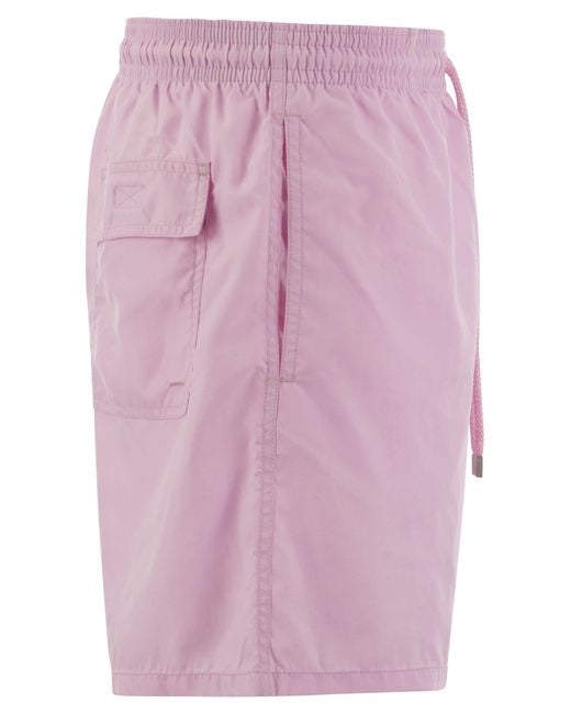 Vilebrequin Purple Plain-Coloured Beach Shorts