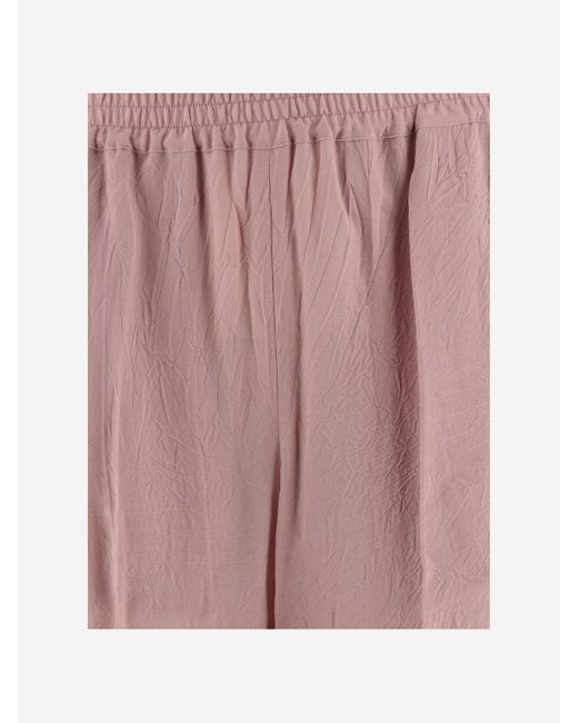 Victoria Beckham Pink Viscose Pants