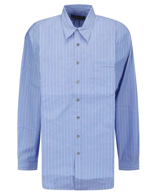 Y. Project Blue Scrunched Shirt for men