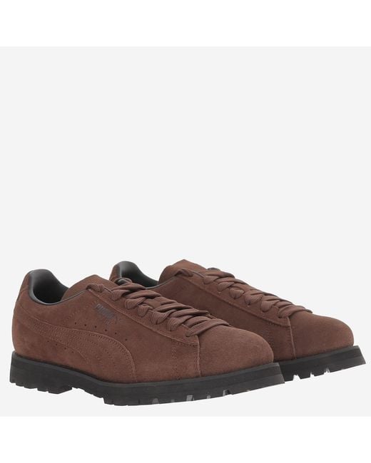 PUMA Brown Trainers Suede Leather