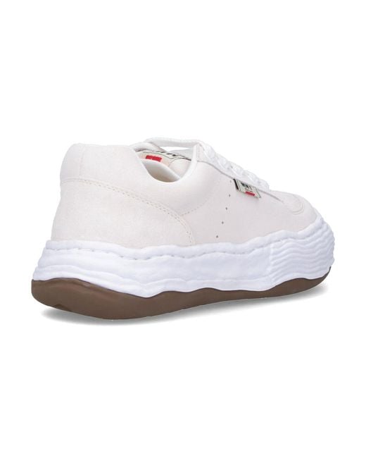 Maison Mihara Yasuhiro White Light & Natural Cow Leather Sneakers
