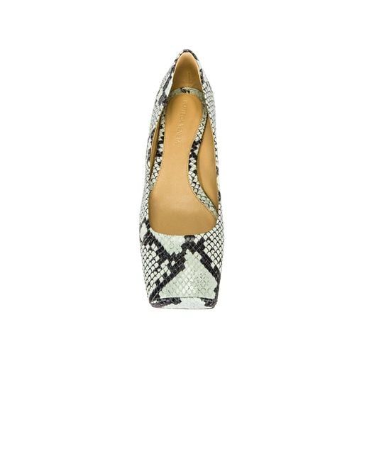 Bottega Veneta Metallic Tower Python-Print Ballerina Shoes