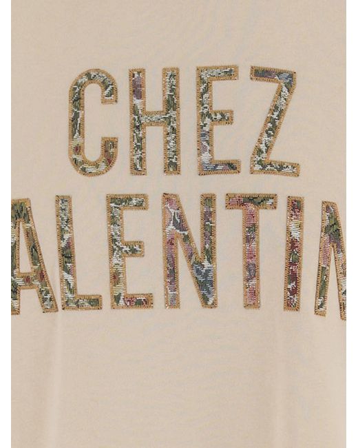 Valentino Natural Cotton T-Shirt With Logo T-Shirts & Jerseys