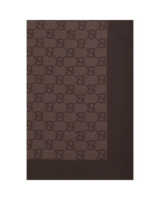 Gucci Brown Silk Foulard Accessory