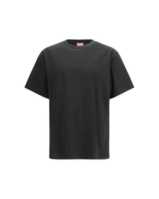 KENZO Black Boke Flower 2.0 Embroidered Cotton T-Shirt T-Shirts for men