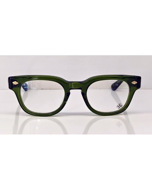 Chrome Hearts Black Jenna Tail Yea - Dark Olive Rx Glasses for men