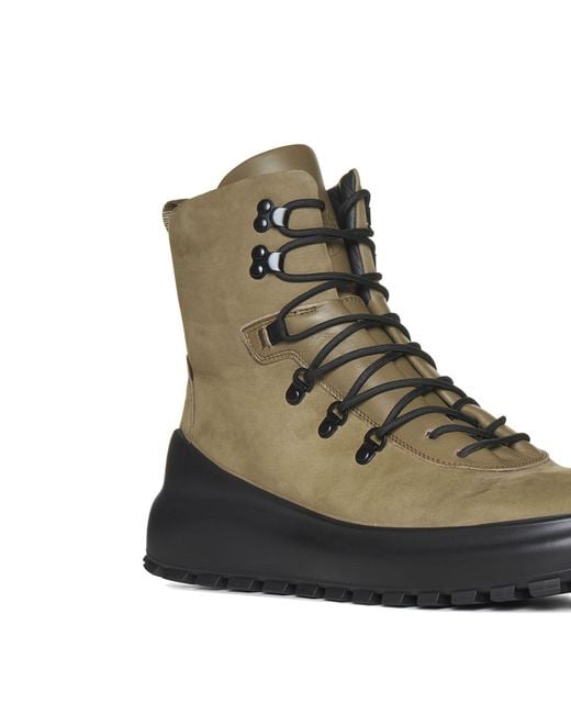 Stone Island Brown Lace-Up Boots for men